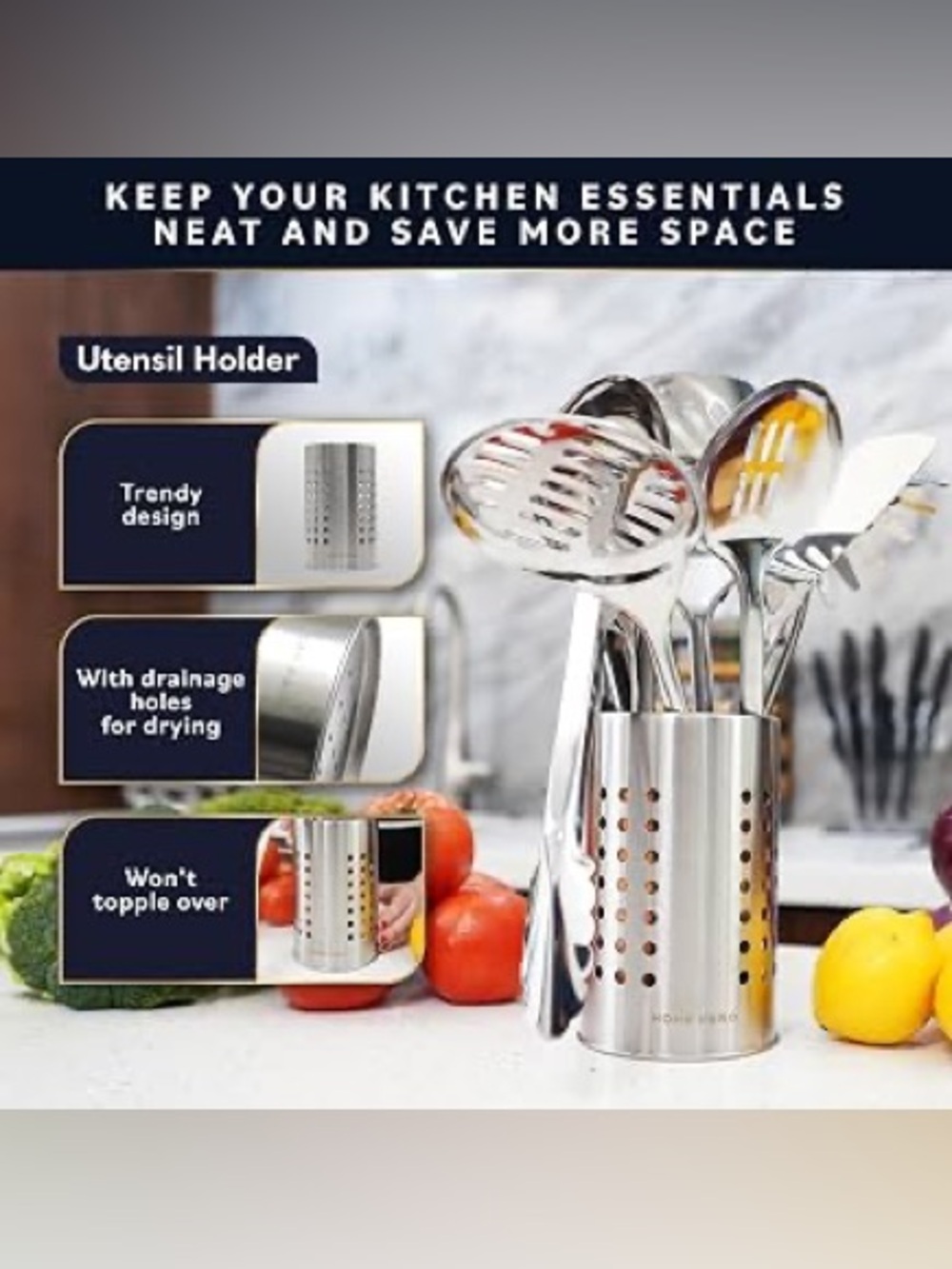 ❤️ $1 CLOSET SALE ! •10/$10 •💋
Stainless Steel Utensil Holder - Picture 5 of 7